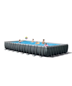 Piscina fuori terra con struttura rettangolare intex "ultra xtr frame" antracite 975x488x132cm - cod. 26374np